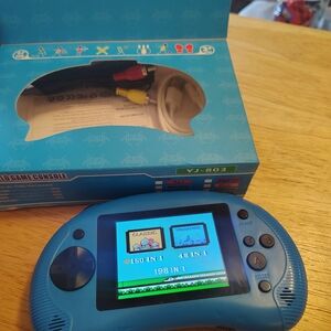 Blue Handheld Game Console